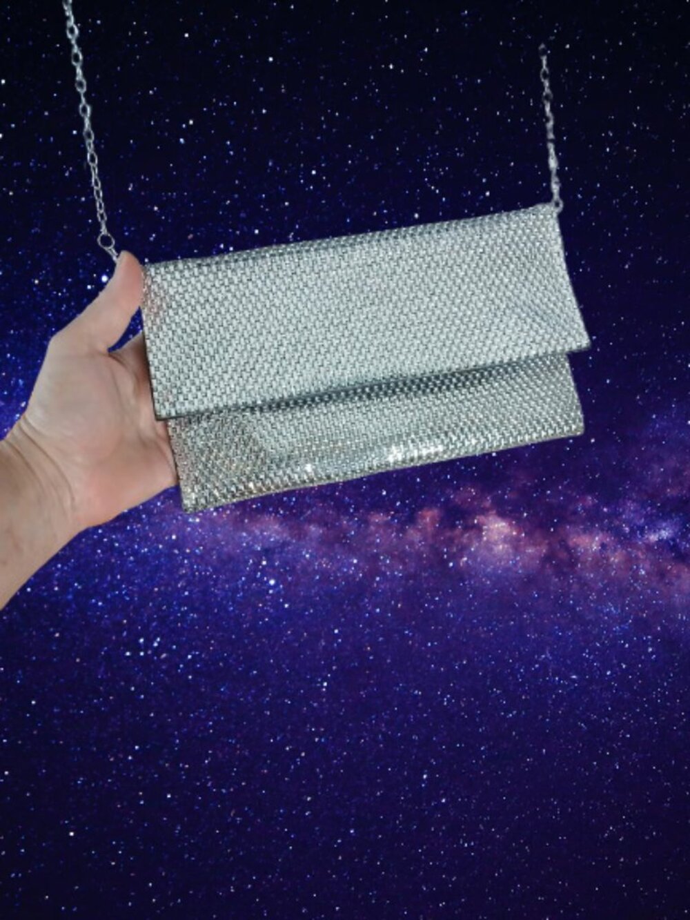 Off Park Collection crystal evening bag clear crystals all over gorgeous clutch